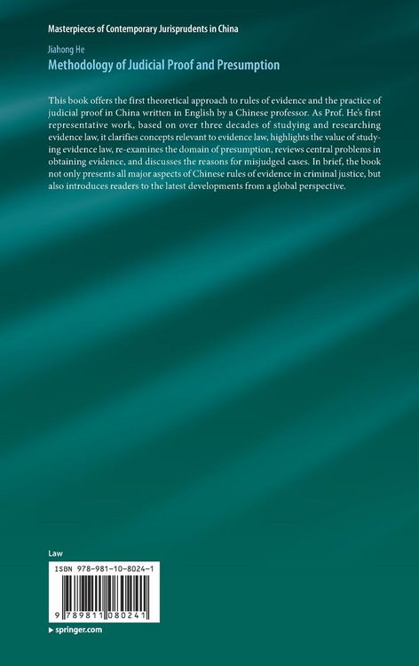 Produktbild: Methodology of Judicial Proof and Presumption