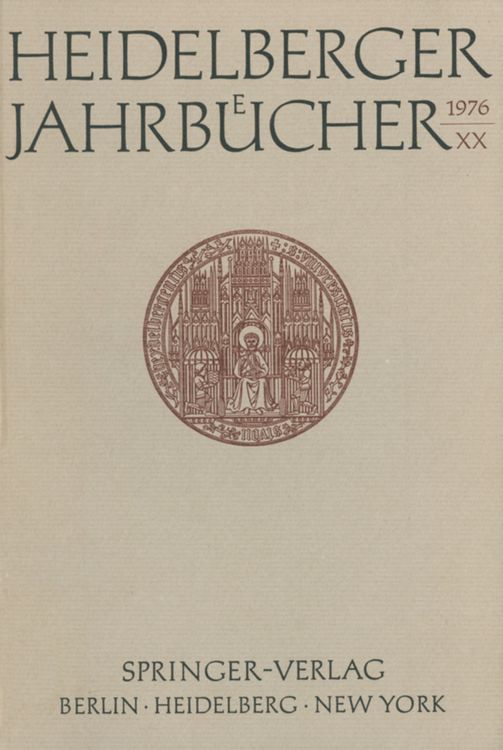 Produktbild: Heidelberger Jahrb&uuml;cher