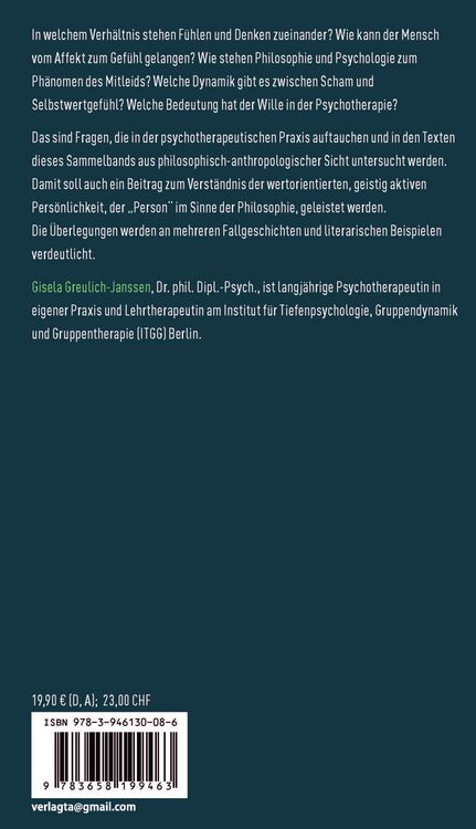 Produktbild: F&uuml;hlen und Denken &ndash; Wege zur Person