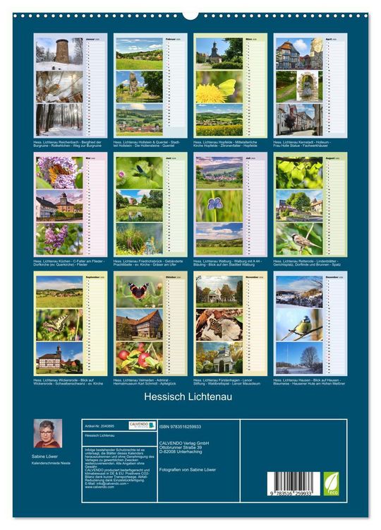Produktbild: Hessisch Lichtenau (hochwertiger Premium Wandkalender 2026 DIN A2 hoch), Kunstdruck in Hochglanz