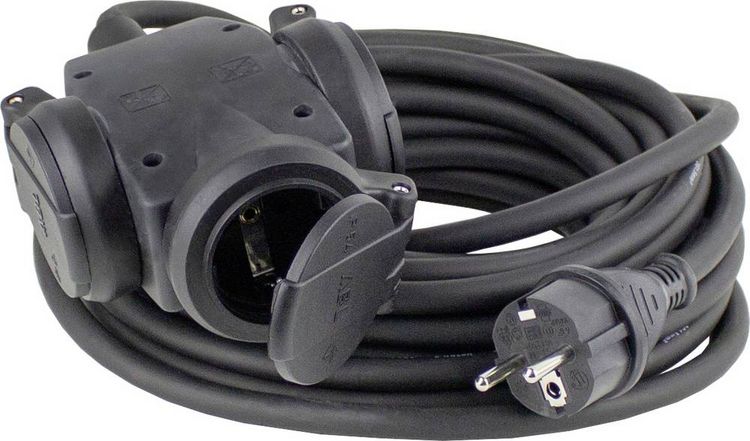 Produktbild: AS Schwabe 60446 Strom Verl&auml;ngerungskabel 16A Schwarz 10.00m H07RN-F 3G 2,5mm&sup2;