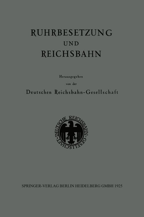Produktbild: Ruhrbesetzung und Reichsbahn