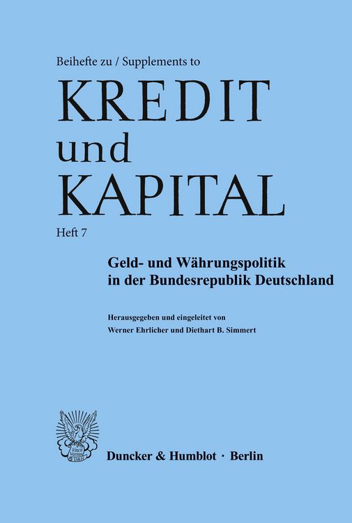 Produktbild: Geld- und W&auml;hrungspolitik in der Bundesrepublik Deutschland.