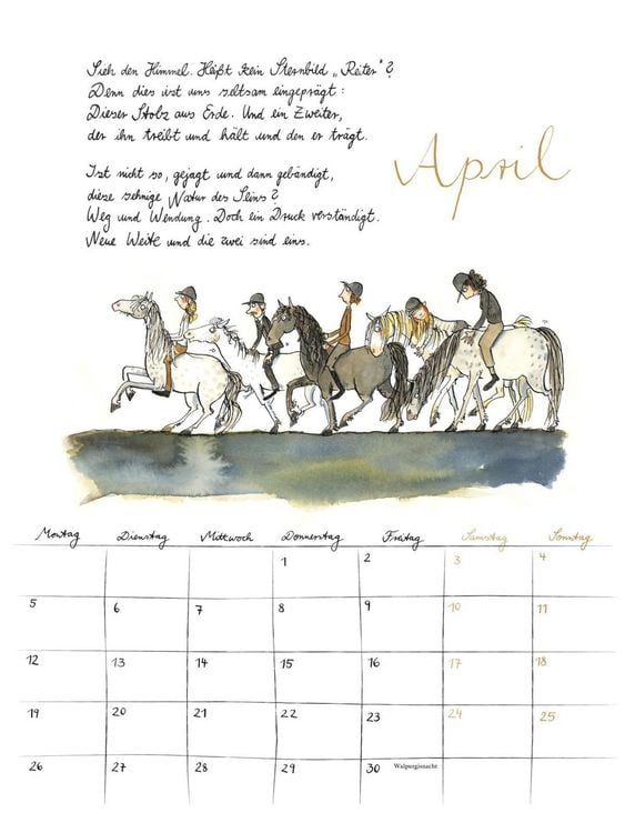 Produktbild: Rilke-Kalender 2027 &ndash; Wandkalender