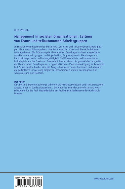 Produktbild: Management in sozialen Organisationen: Leitung von Teams und teilautonomen Arbeitsgruppen