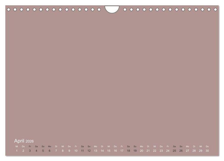 Produktbild: DIY Bastel-Kalender -Erdige Pastell Farben- Zum Selbstgestalten (Wandkalender 2026 DIN A4 quer), CALVENDO Monatskalender