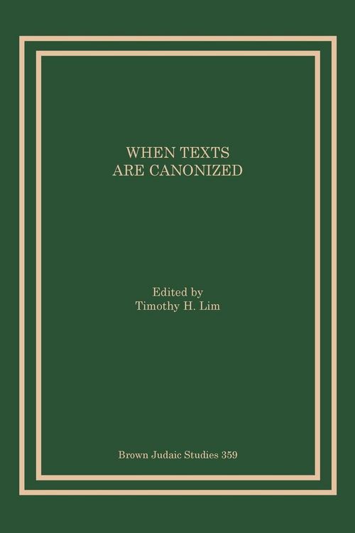 Produktbild: When Texts Are Canonized