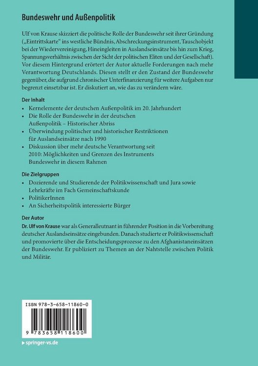 Produktbild: Bundeswehr und Au&szlig;enpolitik