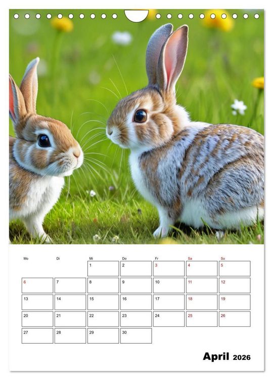 Produktbild: Mit Tieren hinein in das neue Jahr (Wandkalender 2026 DIN A4 hoch), CALVENDO Monatskalender