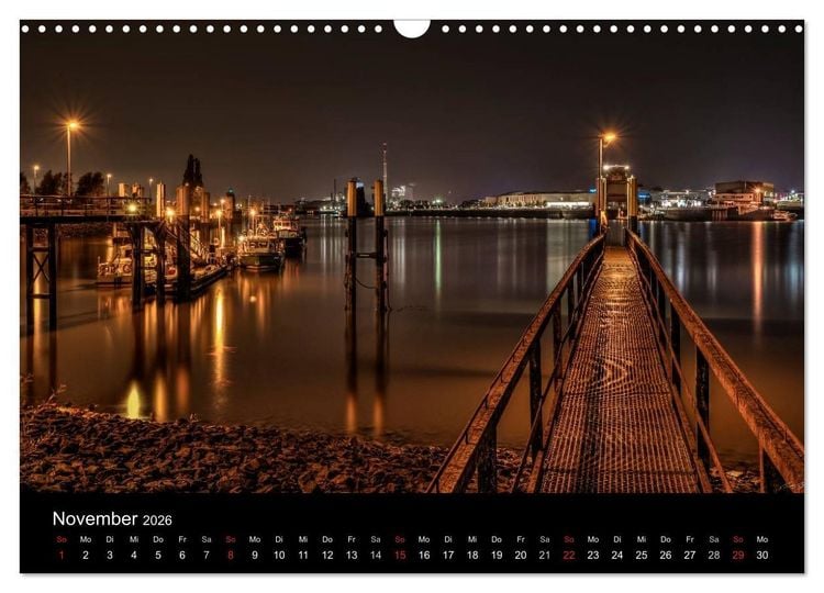Produktbild: Bremen bei Nacht (Wandkalender 2026 DIN A3 quer), CALVENDO Monatskalender