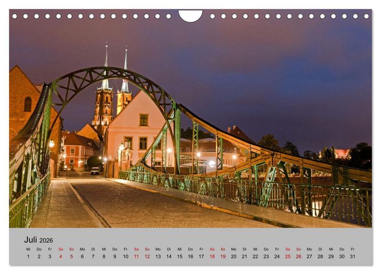 Produktbild: Polen - St&auml;dte, Landschaften, Schl&ouml;sser (Wandkalender 2026 DIN A4 quer), CALVENDO Monatskalender