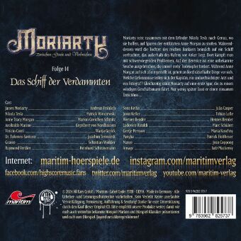 Produktbild: Moriarty - Das Schiff der Verdammten,1 Audio-CD