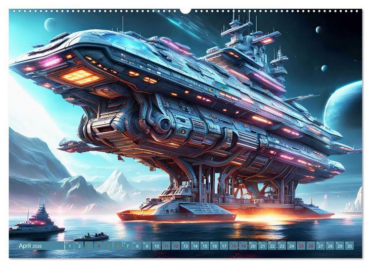 Produktbild: Kriegsschiffe Anbruch einer neuen &Auml;ra (Wandkalender 2026 DIN A2 quer), CALVENDO Monatskalender
