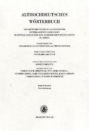 Produktbild: Althochdeutsches W&ouml;rterbuch / Band V: K-L, 4. Lieferung (az-kleben bis koppodi)