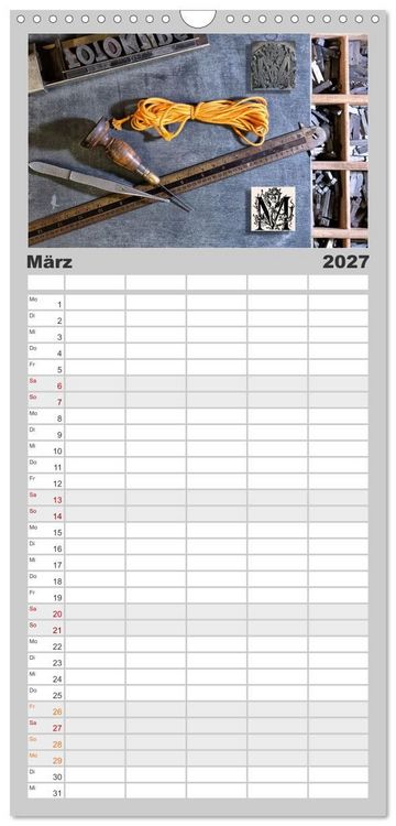 Produktbild: Familienplaner 2027 - Auf Guttenbergs Spuren mit 5 Spalten (Wandkalender, 21 x 45 cm) CALVENDO