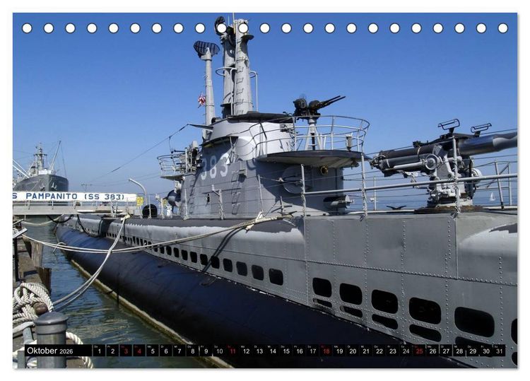 Produktbild: U-Boote - Milit&auml;rische Unget&uuml;me (Tischkalender 2026 DIN A5 quer), CALVENDO Monatskalender