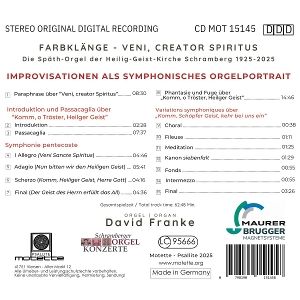 Produktbild: Farbkl&auml;nge - Veni,Creator Spiritus (100 Jahre Sp&auml;