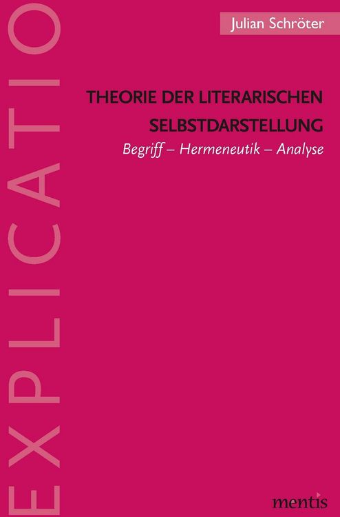 Produktbild: Theorie der literarischen Selbstdarstellung
