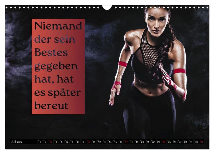 Produktbild: St&auml;rker als gestern &ndash; Sportliche Motivation in Bildern und Spr&uuml;chen (Wandkalender 2027 DIN A3 quer), CALVENDO Monatskalender