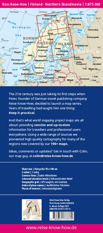 Produktbild: Reise Know-How Landkarte Finnland und Nordskandinavien 1 : 875 000
