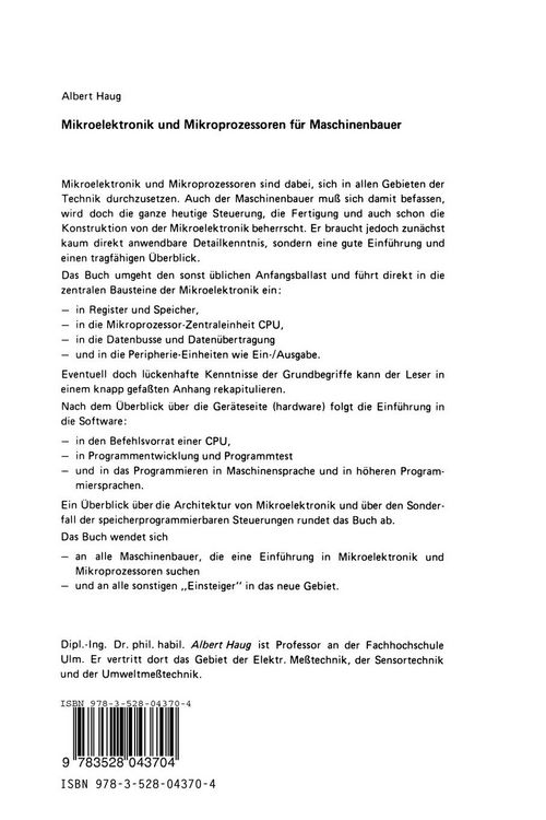 Produktbild: Mikroelektronik und Mikroprozessoren f&uuml;r Maschinenbauer