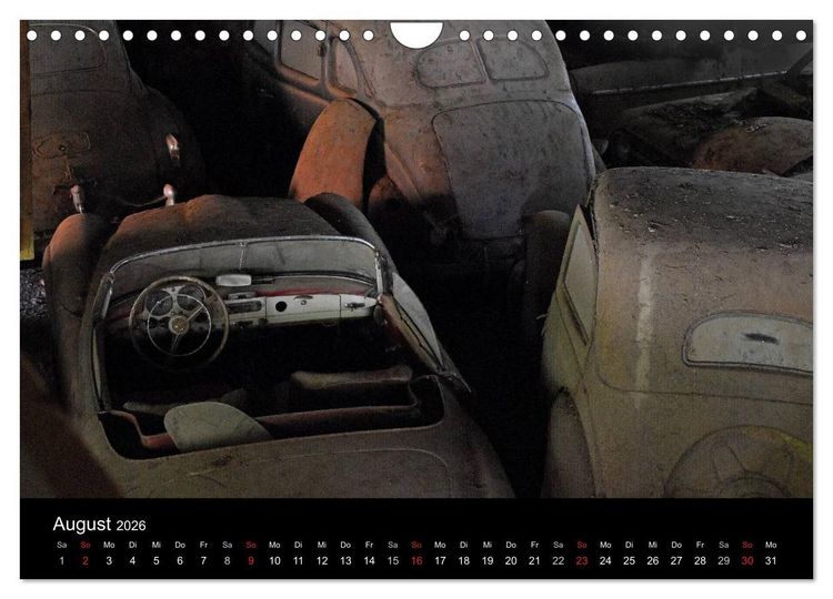 Produktbild: ROSTLAUBEN Die sch&ouml;nsten Autowracks (Wandkalender 2026 DIN A4 quer), CALVENDO Monatskalender