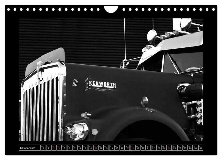 Produktbild: Kenworth W900A EXTHD - in schwarzwei&szlig; (Wandkalender 2026 DIN A4 quer), CALVENDO Monatskalender