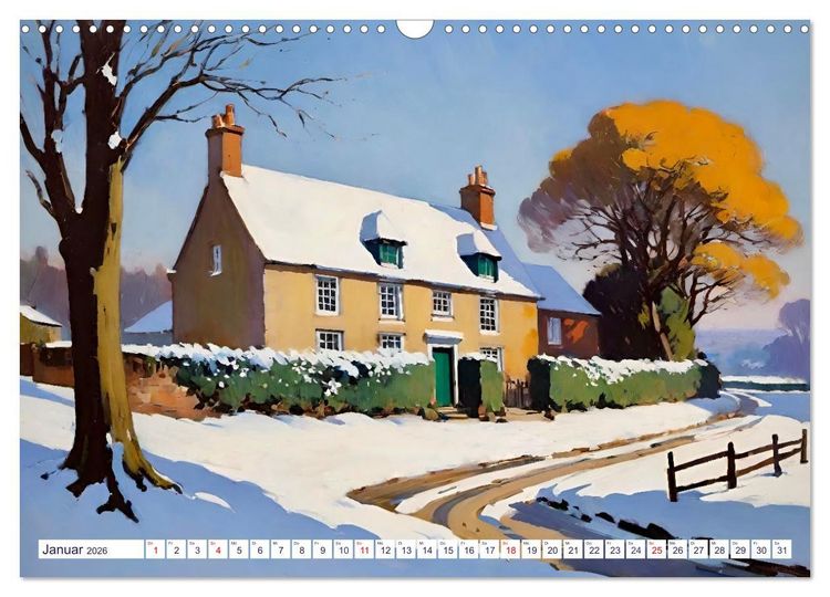 Produktbild: Englische Cottages (Wandkalender 2026 DIN A3 quer), CALVENDO Monatskalender