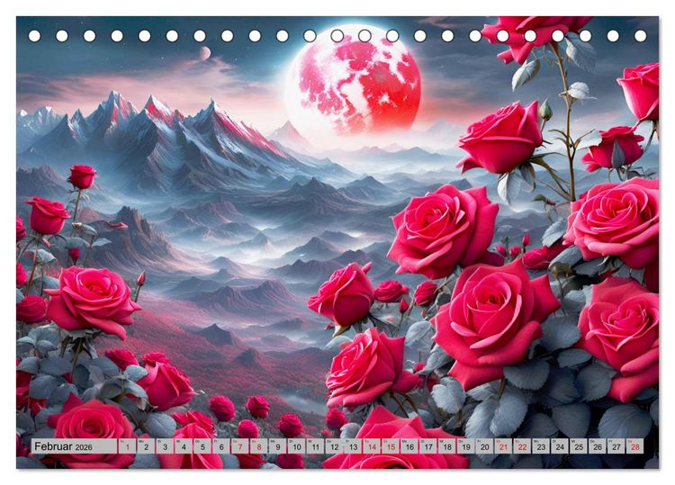 Produktbild: Mondzauberschein (Tischkalender 2026 DIN A5 quer), CALVENDO Monatskalender