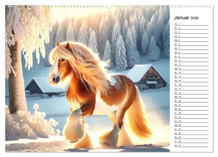Produktbild: Tinker Tr&auml;ume - Ein Jahr auf zauberhaften Weiden (hochwertiger Premium Wandkalender 2026 DIN A2 quer), Kunstdruck in Hochglanz