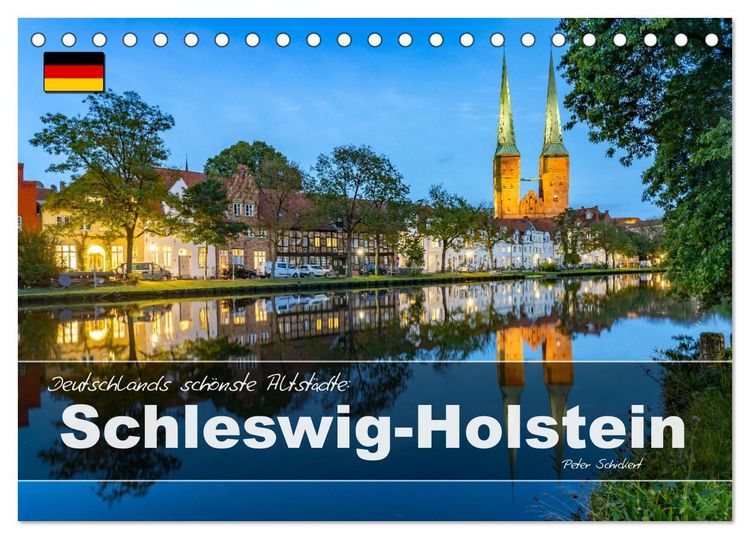 Produktbild: Deutschlands sch&ouml;nste Altst&auml;dte - Schleswig-Holstein (Tischkalender 2027 DIN A5 quer), CALVENDO Monatskalender