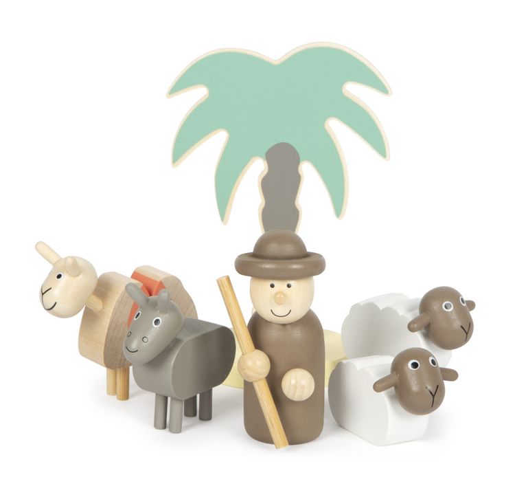 Produktbild: Spielset Holzkrippe Weihnachtsgeschichte