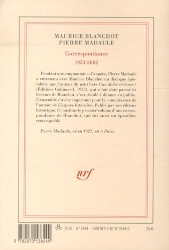 Produktbild: Correspondance 1953-2002