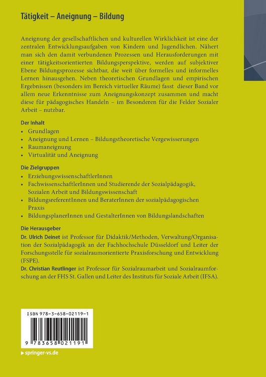 Produktbild: T&auml;tigkeit - Aneignung - Bildung