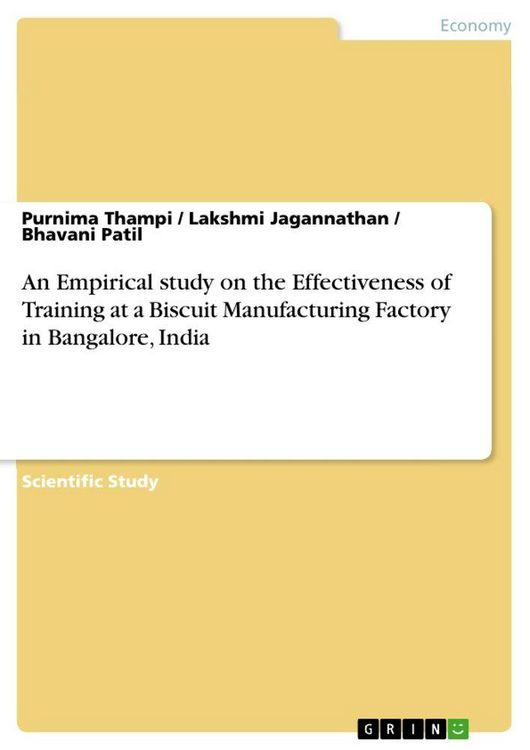 Produktbild: An Empirical study on the Effectiveness of Training at a Biscuit Manufacturing Factory in Bangalore, India