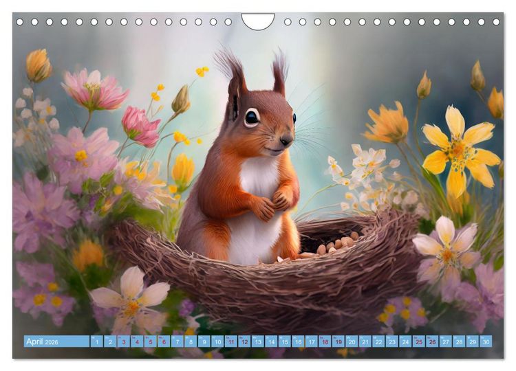 Produktbild: Der Eichh&ouml;rnchen-Kalender (Wandkalender 2026 DIN A4 quer), CALVENDO Monatskalender