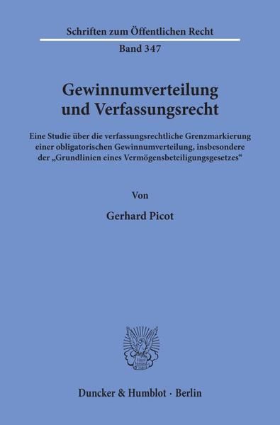 Produktbild: Gewinnumverteilung und Verfassungsrecht.