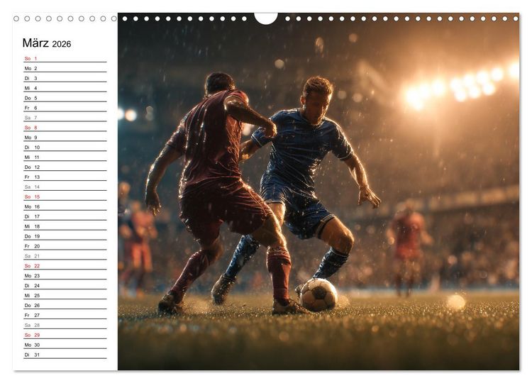 Produktbild: Fu&szlig;ball Kalender - Das Spiel unseres Lebens (Wandkalender 2026 DIN A3 quer), CALVENDO Monatskalender