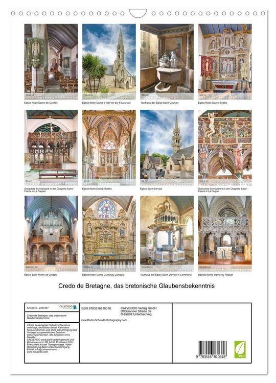 Produktbild: Credo de Bretagne, das bretonische Glaubensbekenntnis (Wandkalender 2027 DIN A3 hoch), CALVENDO Monatskalender