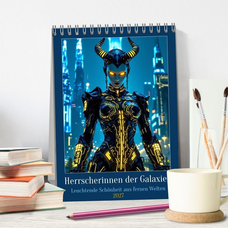 Produktbild: Herrscherinnen der Galaxien (Tischkalender 2027 DIN A5 hoch), CALVENDO Monatskalender