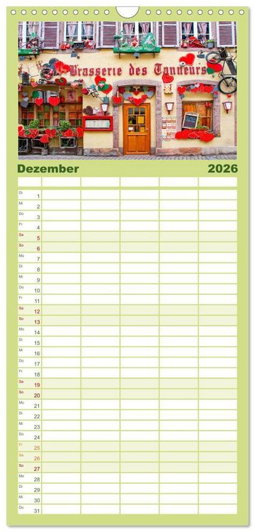 Produktbild: Familienplaner 2026 - Das malerische Colmar im Elsass mit 5 Spalten (Wandkalender, 21 x 45 cm) CALVENDO