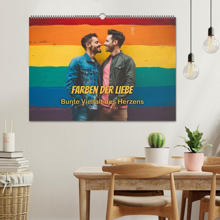 Produktbild: Farben der Liebe: Bunte Vielfalt des Herzens (Wandkalender 2026 DIN A2 quer), CALVENDO Monatskalender