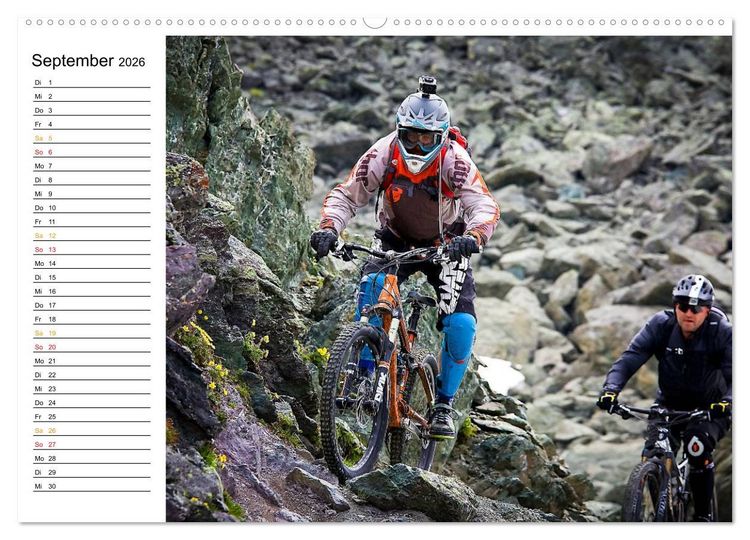 Produktbild: Mountainbike Freeride Momente (Wandkalender 2026 DIN A2 quer), CALVENDO Monatskalender
