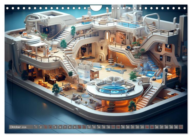 Produktbild: R&auml;ume f&uuml;r kleine Entdecker (Wandkalender 2026 DIN A4 quer), CALVENDO Monatskalender