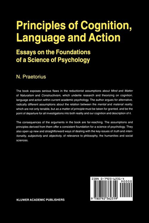 Produktbild: Principles of Cognition, Language and Action