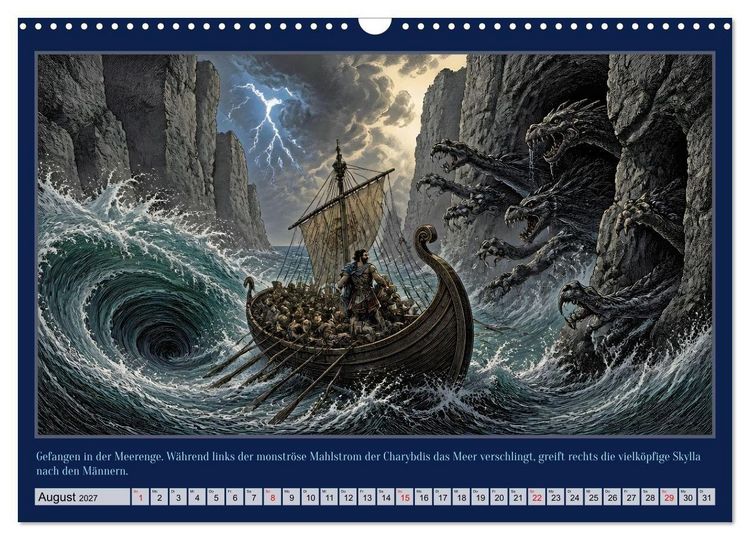 Produktbild: Gegen Sturm und G&ouml;tter: Die Heimkehr des Odysseus (Wandkalender 2027 DIN A3 quer), CALVENDO Monatskalender