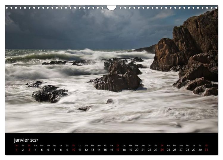 Produktbild: La Bretagne - prises de vue sur un paysage c&ocirc;tier (Calendrier mural 2027 DIN A3 vertical), CALVENDO calendrier mensuel