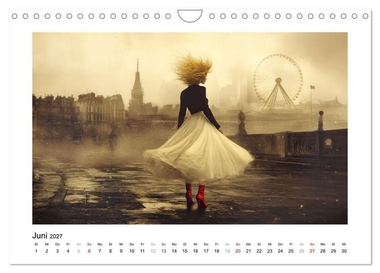 Produktbild: EIN HAUCH ROT (Wandkalender 2027 DIN A4 quer), CALVENDO Monatskalender