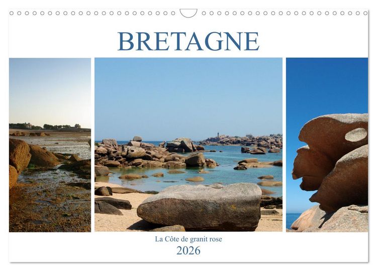 Produktbild: BRETAGNE La C&ocirc;te de granit rose (Calendrier mural 2026 DIN A3 vertical), CALVENDO calendrier mensuel