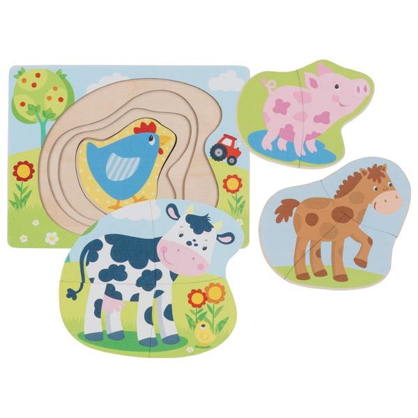 Produktbild: Schichtenpuzzle Bauernhoftiere